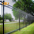 Decorative coated curved top steel wrought iron fence